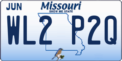 MO license plate WL2P2Q