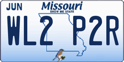 MO license plate WL2P2R