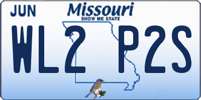 MO license plate WL2P2S