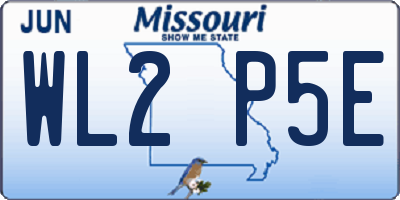 MO license plate WL2P5E