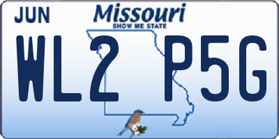 MO license plate WL2P5G