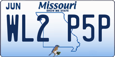 MO license plate WL2P5P