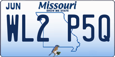 MO license plate WL2P5Q