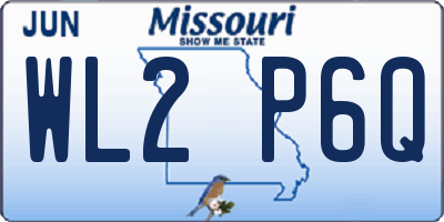 MO license plate WL2P6Q