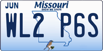 MO license plate WL2P6S