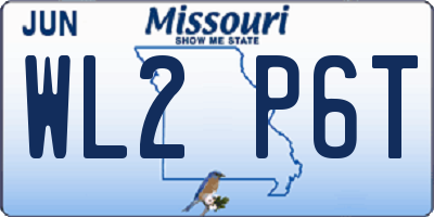 MO license plate WL2P6T