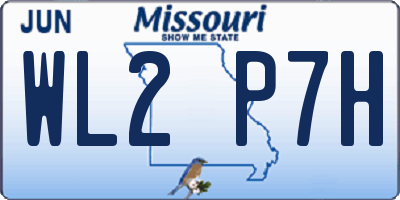 MO license plate WL2P7H