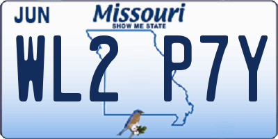 MO license plate WL2P7Y