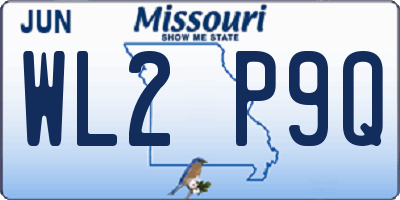 MO license plate WL2P9Q