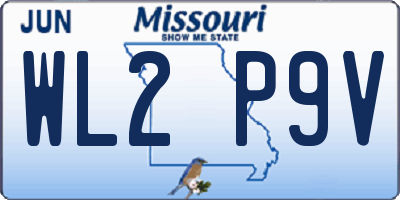 MO license plate WL2P9V