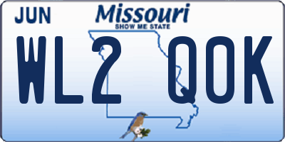 MO license plate WL2Q0K
