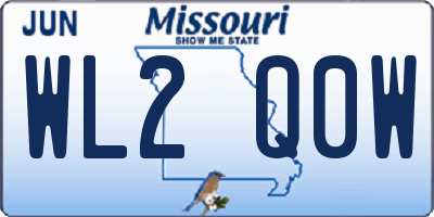 MO license plate WL2Q0W