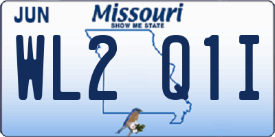MO license plate WL2Q1I