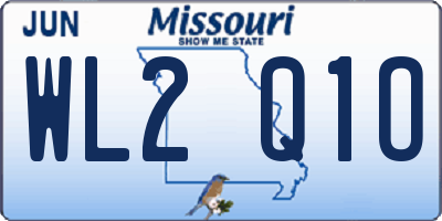 MO license plate WL2Q1O