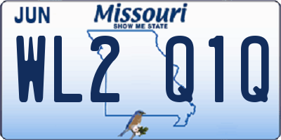 MO license plate WL2Q1Q