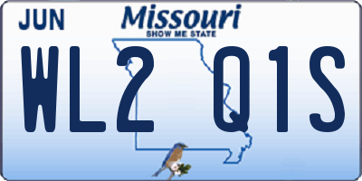 MO license plate WL2Q1S