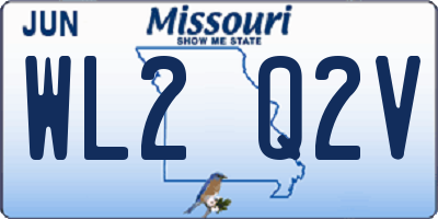 MO license plate WL2Q2V