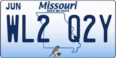 MO license plate WL2Q2Y