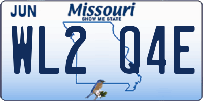 MO license plate WL2Q4E