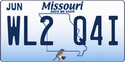 MO license plate WL2Q4I