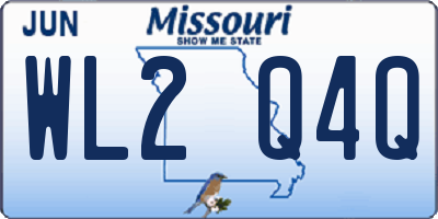 MO license plate WL2Q4Q