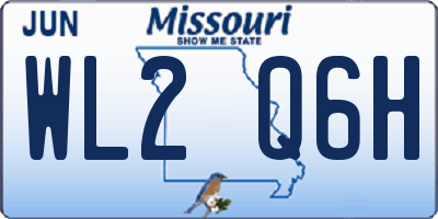 MO license plate WL2Q6H