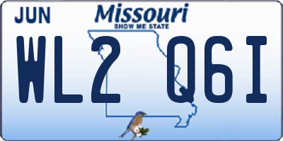 MO license plate WL2Q6I