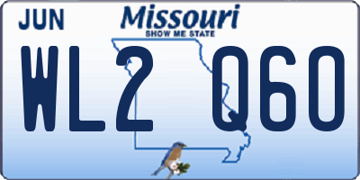 MO license plate WL2Q6O