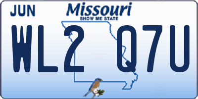 MO license plate WL2Q7U