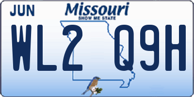 MO license plate WL2Q9H