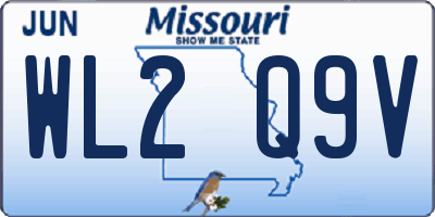 MO license plate WL2Q9V