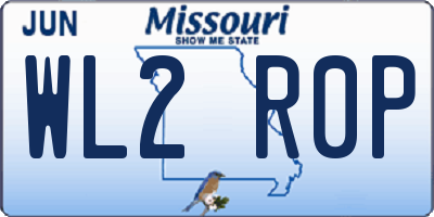 MO license plate WL2R0P
