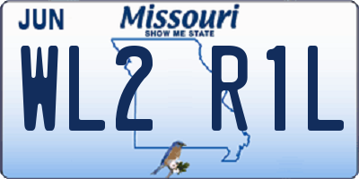 MO license plate WL2R1L
