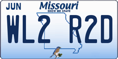 MO license plate WL2R2D