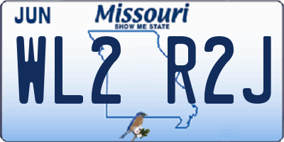 MO license plate WL2R2J