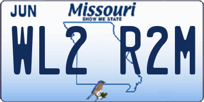 MO license plate WL2R2M