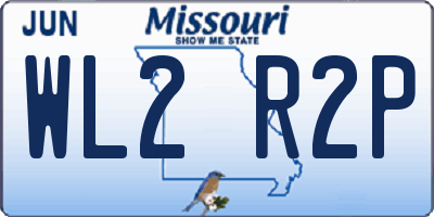 MO license plate WL2R2P