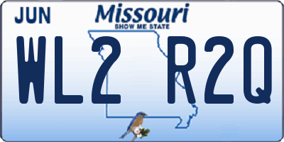 MO license plate WL2R2Q