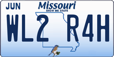 MO license plate WL2R4H