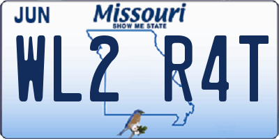 MO license plate WL2R4T