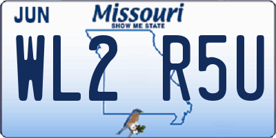 MO license plate WL2R5U