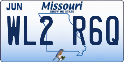 MO license plate WL2R6Q
