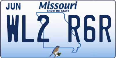 MO license plate WL2R6R
