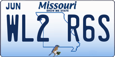 MO license plate WL2R6S