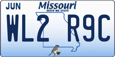 MO license plate WL2R9C