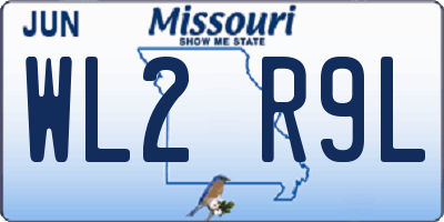 MO license plate WL2R9L