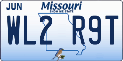 MO license plate WL2R9T