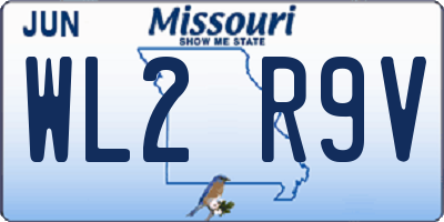 MO license plate WL2R9V