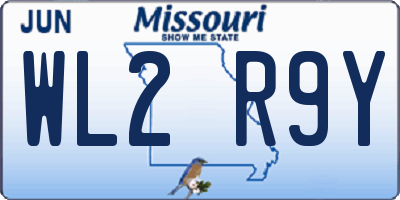 MO license plate WL2R9Y