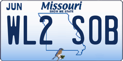 MO license plate WL2S0B